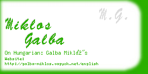 miklos galba business card